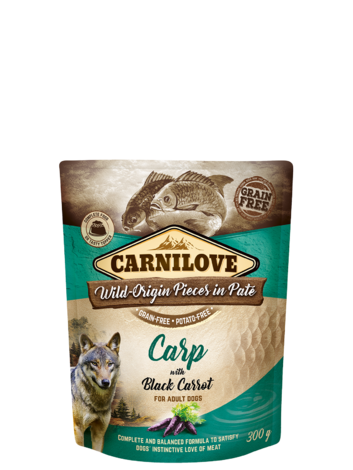 Carnilove Dog Pouch Paté Carp with Black Carrot 300g - 1