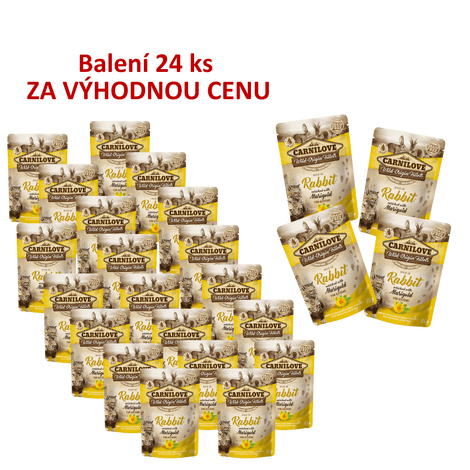 24 x  Carnilove Cat Pouch Rich in Rabbit Enriched with Marigold  85 g  ZA VÝHODNOU CENU - 1